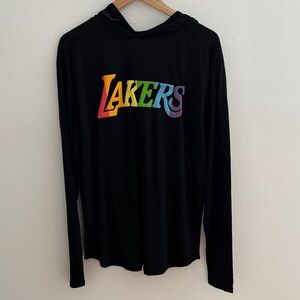 Black Lakers Pride Hoodie with Rainbow Logo